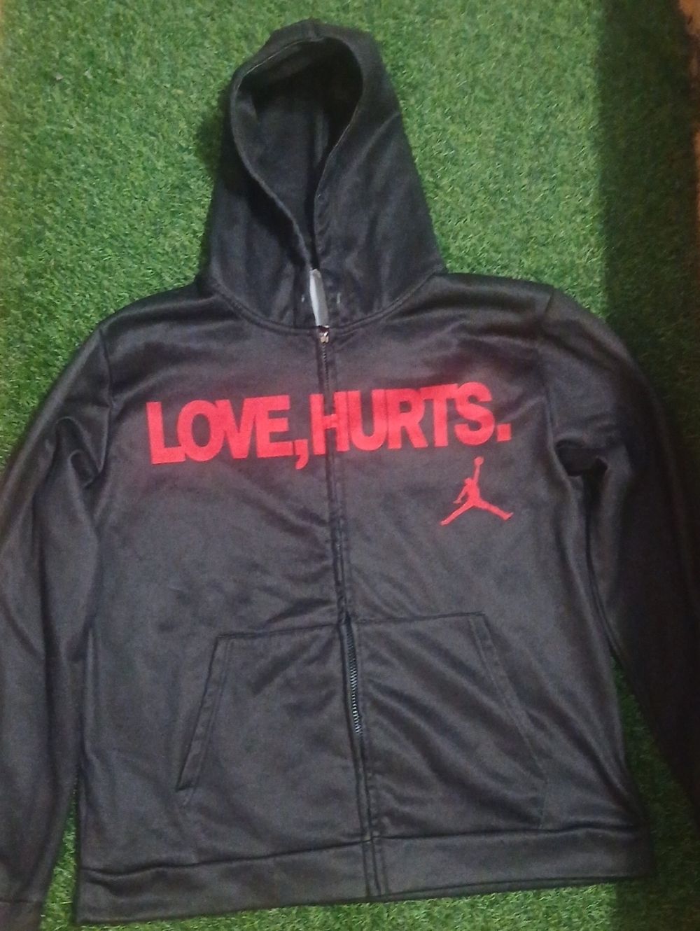 Black N Red Jordan X Jalen Hurts Fleece Hoodie (L)